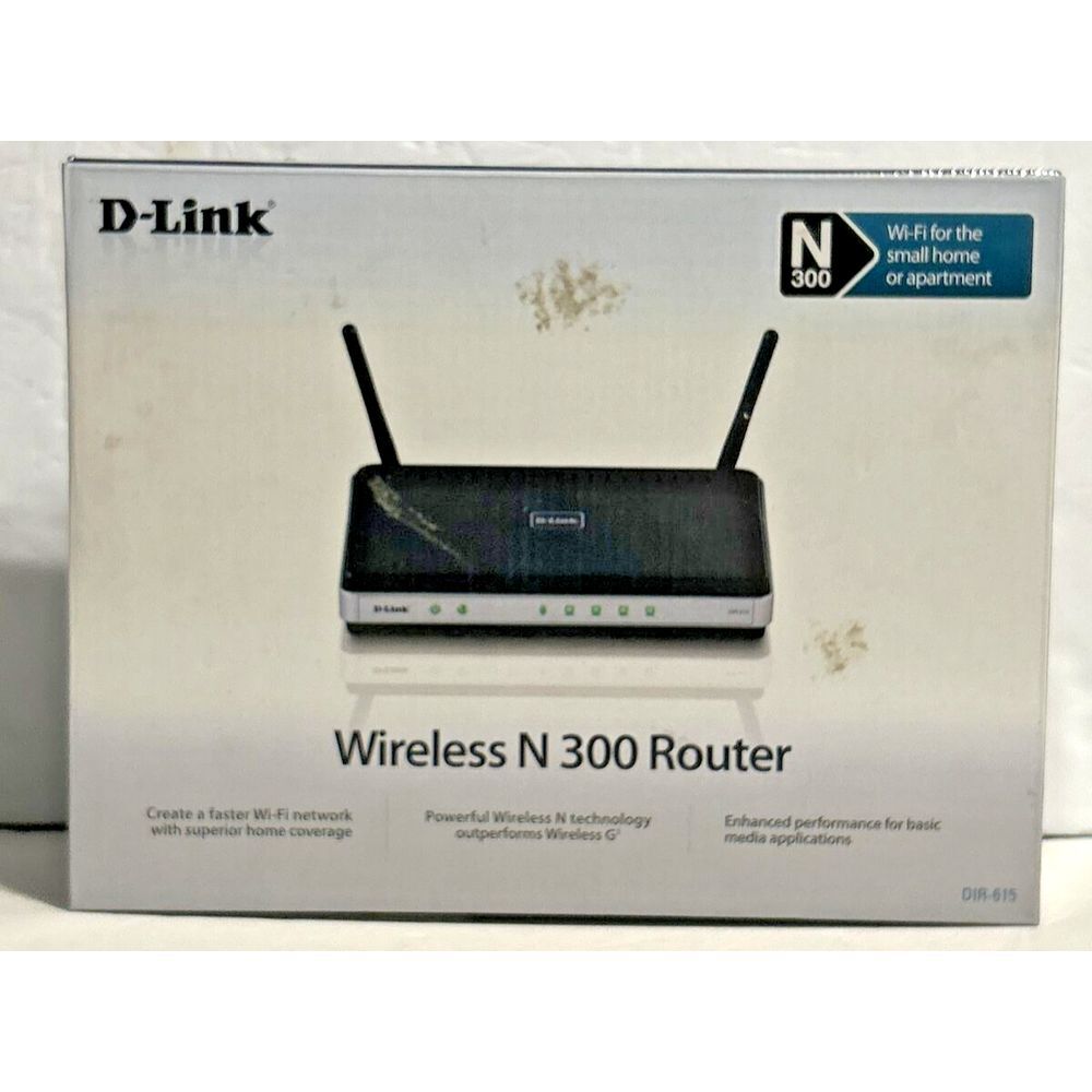D-Link DIR-615 Wireless-N 300 Wifi Router 4 Port 10/100 Networking N300 unit -A-